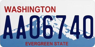 WA license plate AAO6740