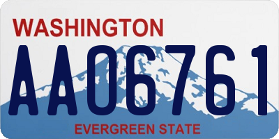 WA license plate AAO6761