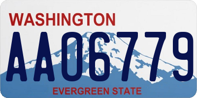 WA license plate AAO6779