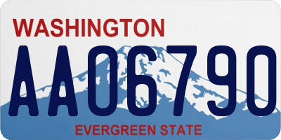 WA license plate AAO6790