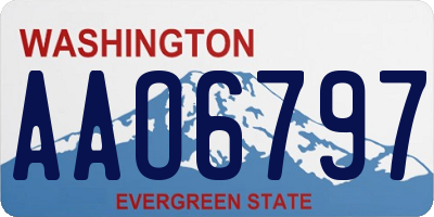 WA license plate AAO6797