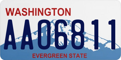 WA license plate AAO6811