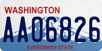 WA license plate AAO6826