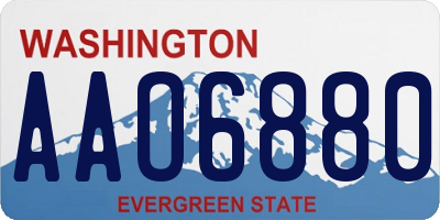 WA license plate AAO6880