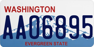 WA license plate AAO6895