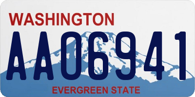 WA license plate AAO6941