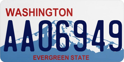 WA license plate AAO6949