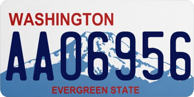 WA license plate AAO6956