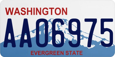 WA license plate AAO6975