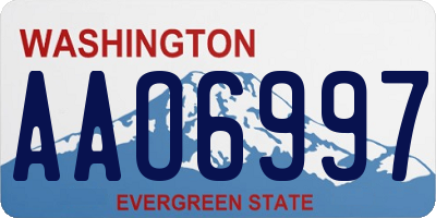 WA license plate AAO6997