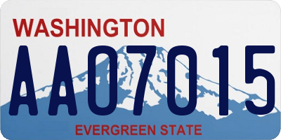WA license plate AAO7015