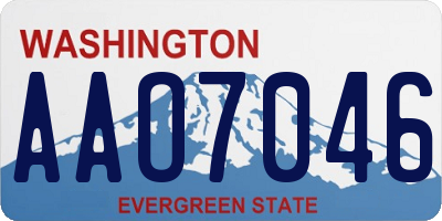 WA license plate AAO7046