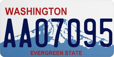WA license plate AAO7095