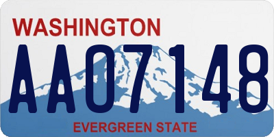 WA license plate AAO7148