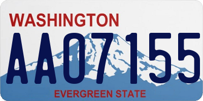 WA license plate AAO7155
