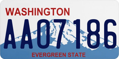 WA license plate AAO7186