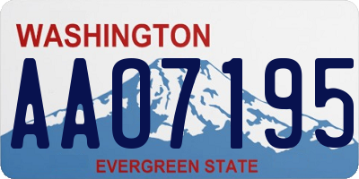 WA license plate AAO7195