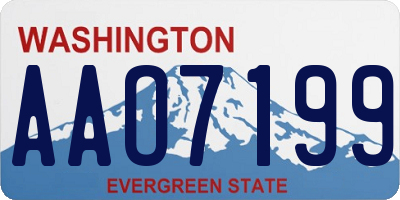 WA license plate AAO7199