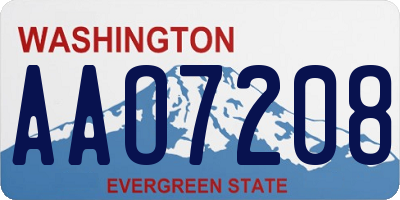 WA license plate AAO7208