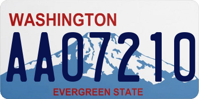 WA license plate AAO7210