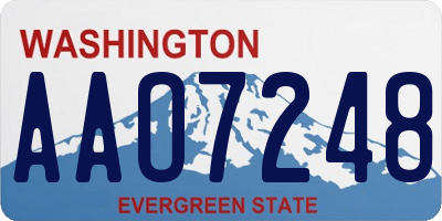 WA license plate AAO7248