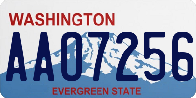 WA license plate AAO7256