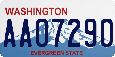 WA license plate AAO7290