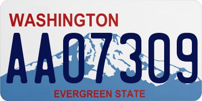 WA license plate AAO7309