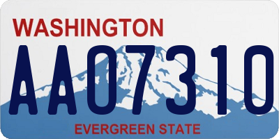 WA license plate AAO7310