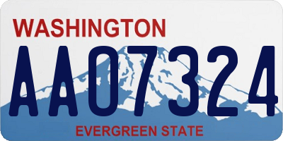 WA license plate AAO7324
