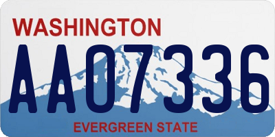 WA license plate AAO7336