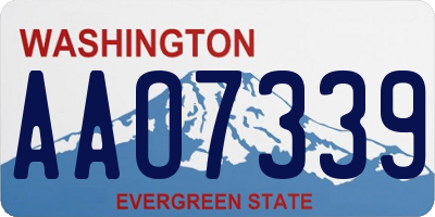 WA license plate AAO7339