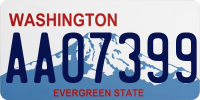 WA license plate AAO7399