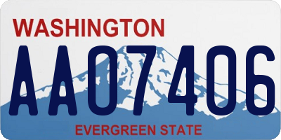 WA license plate AAO7406
