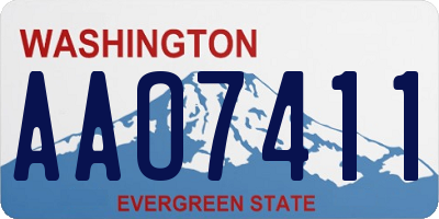 WA license plate AAO7411