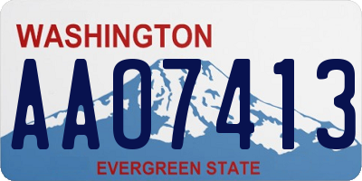 WA license plate AAO7413