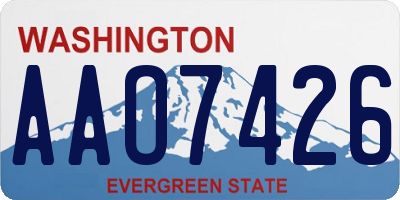 WA license plate AAO7426