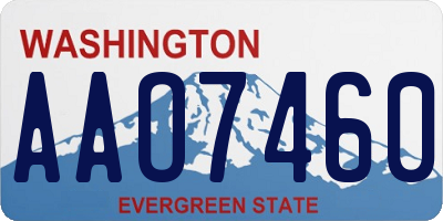 WA license plate AAO7460