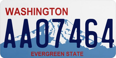 WA license plate AAO7464