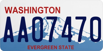 WA license plate AAO7470