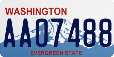 WA license plate AAO7488