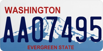 WA license plate AAO7495