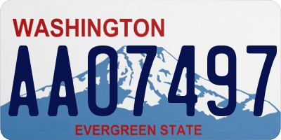WA license plate AAO7497