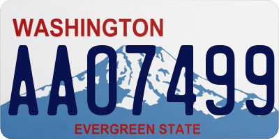 WA license plate AAO7499