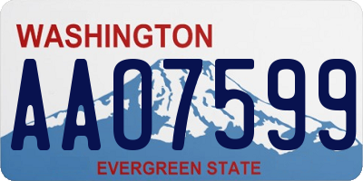 WA license plate AAO7599