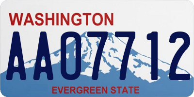 WA license plate AAO7712