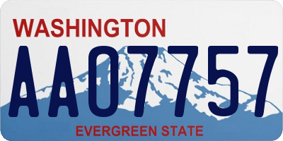 WA license plate AAO7757
