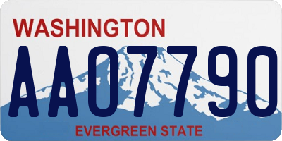 WA license plate AAO7790