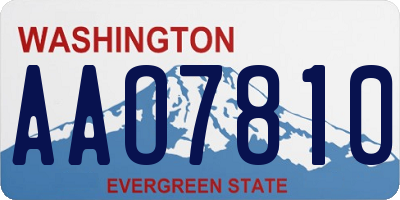 WA license plate AAO7810