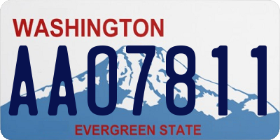 WA license plate AAO7811